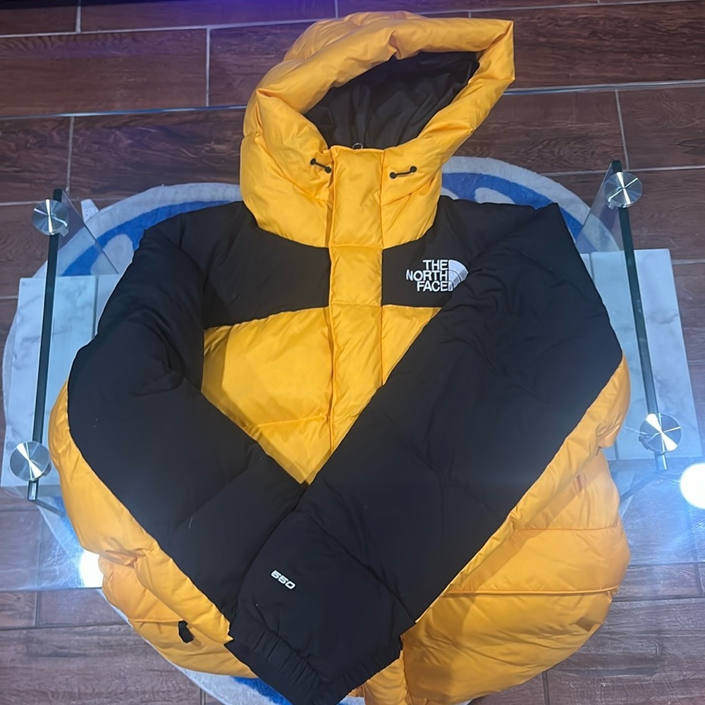 Yellow and Black North Face Men’s HMLYN Down Parka